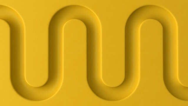 Yellow abstract 3d background. Smooth light, realistic graphics. 3d rendering