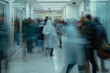 © Anastasiia S - motion blur crowd of people, blurry people at the clinic