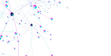 Poster - Abstract digital background of points and lines. Glowing plexus. Big data. Network or connection.