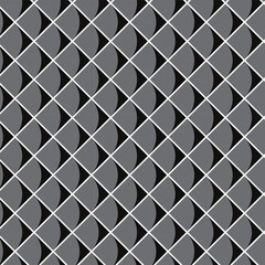 Poster - abstract seamless repeatable black grey stylish art pattern.