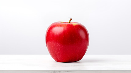 red apple on white background