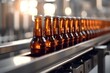 Beer bottles on the conveyor belt Beer bottles on the conveyor belt