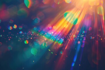Wall Mural - colorful holographic sunlight reflection wallpaper with prism rainbow light