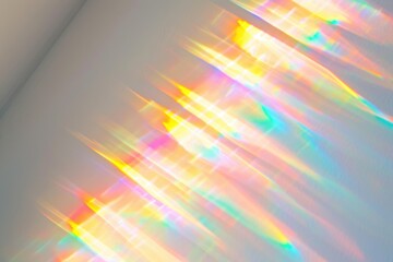 Wall Mural - rainbow light refraction overlay effect for photos and mockups.