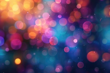 Poster - Blurred refraction light with bokeh overlay effect.