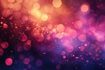 Poster - Blurred refraction light with bokeh overlay effect.