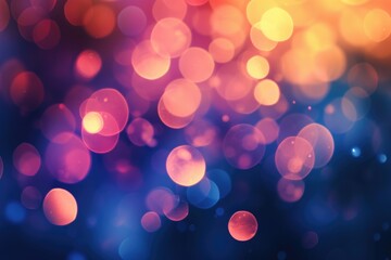 Poster - Blurred refraction light with bokeh overlay effect.