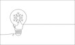 © Kensusei - light bulb with snowflake in one single line drawing. simple creative innovation concept. vector eps 10