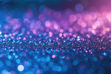 Wall Mural - Holographic iridescent abstract glitter background in blue purple color with fine blurred texture