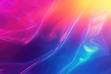 Wall Mural - Holographic neon abstract gradient wallpaper.