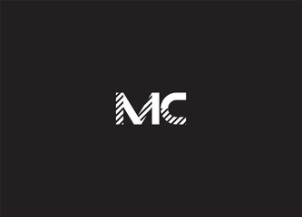 letter MC logo design vector template design for brand.