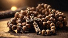 Wooden Christian Rosary Beads