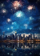 Wall Mural - landscape view on falling stars perseids, clear dark night sky. generative ai.
