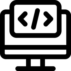 programming icon. vector line icon for your website, mobile, presentation, and logo design.