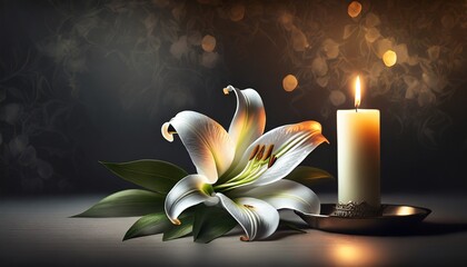 Poster - candles and flowers