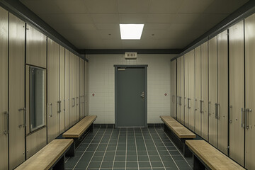 Canvas Print - Locker room. Background with selective focus and copy space