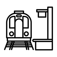 Wall Mural - Train Platform Icon