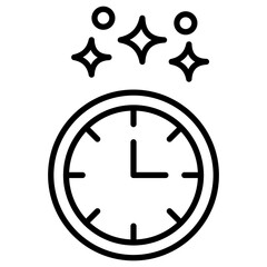 Poster - New Year Clock Icon