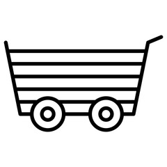 Sticker - Wood Cart Icon