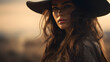 © toomi123 - Portrait of a woman in the wild west in a cowboy outfit