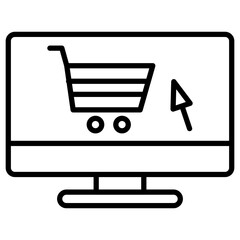 Sticker - Online Shopping Icon