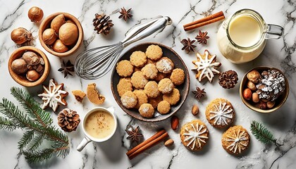 Wall Mural - christmas cookies and spices