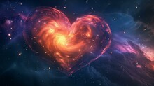 A Heart-shaped Nebula With Swirling Cosmic Patterns