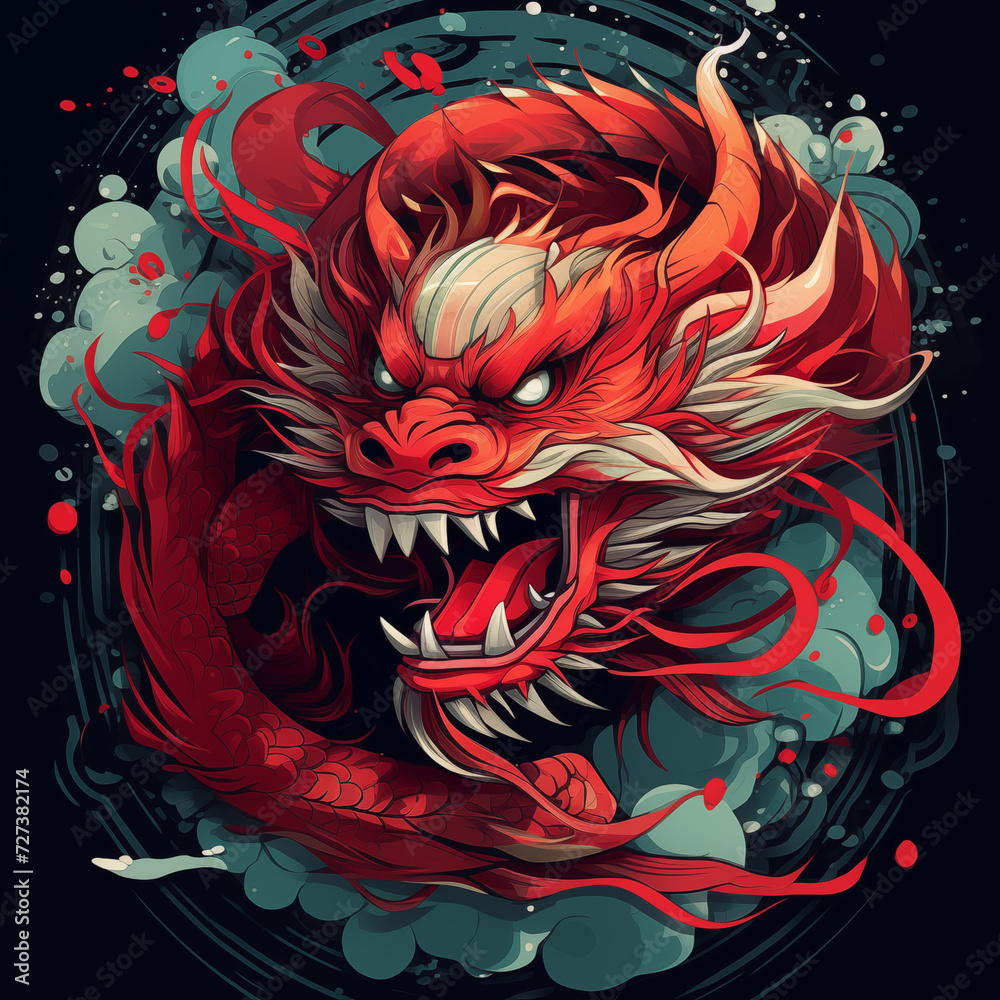 traditional chinese dragon for chinese new year 2024 on chinese ...