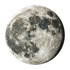 Wall Mural - moon isolated on transparent background.