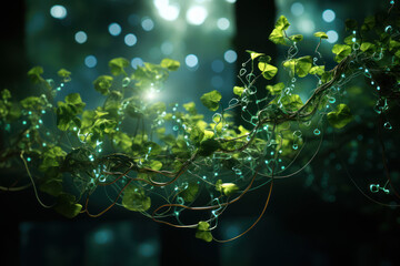 Poster - the digital vine of banking innovation twists and turns, creating a network of possibilities that re