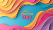 Vector design of the International Women's Day. The text of the congratulations on Women's Day. vector illustration.