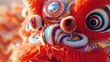 Chinese Spring Festival: Close-up of Lion Dance, Full-body Shot