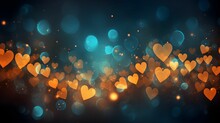 Abstract Background With Bokeh. Valentine's Day. Romantic Wallpaper. 