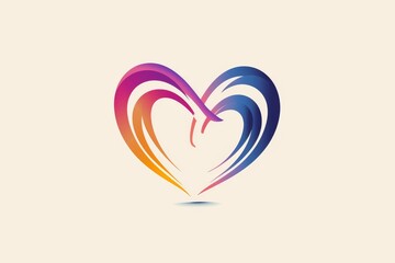 Poster - Vibrant hues come together in a playful heart graphic, evoking feelings of joy and creativity in its unique design
