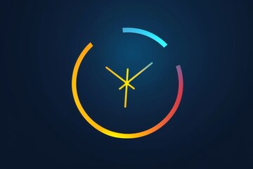 Aufkleber - A mesmerizing star-studded clock bursts with vibrant colors and intricate graphics, encapsulating the essence of time in a captivating circular form