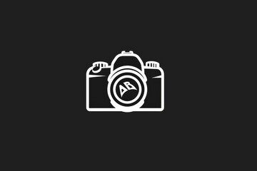 Aufkleber - The sleek white camera, adorned with a bold graphic logo in a perfect circle, exudes a sense of modernity and professionalism in its design, capturing the essence of graphic design and the power of a