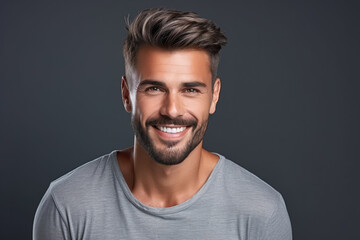 Wall Mural - portrait of handsome young man with beard