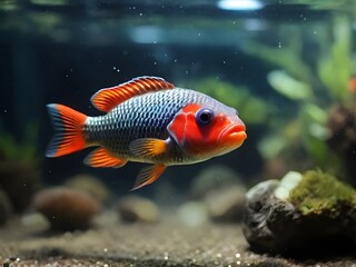 colorful fish swimming in an aquarium