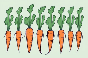 Carrots on a white background