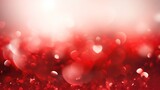 Fototapeta  - Obraz przedstawia rozmazany obraz tła w kolorze czerwonym i białym, nawiązujący do Walentynek, miłości i romansu.