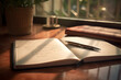 © Anna - An open notebook with a pen on the desk
