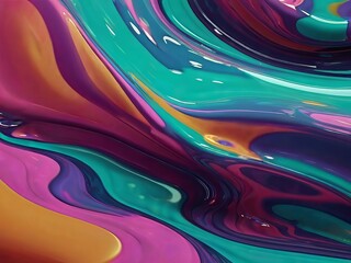 Beautiful Abstract Background,Color Liquid Shape Movement,3d Illustration of Liquid Forms with Vibrant Gradients and Effects