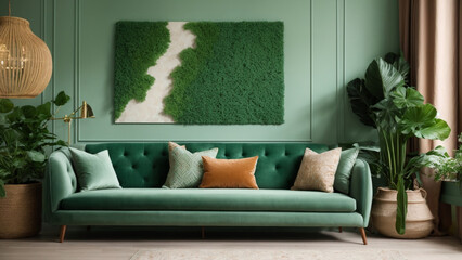 Wall Mural - modern living room with sofa