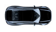 © Viks_jin - Modern black car sedan above top drone view isolated on white transparent background, png