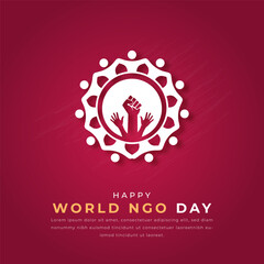 Wall Mural - World NGO Day Paper cut style Vector Design Illustration for Background, Poster, Banner, Advertising, Greeting Card