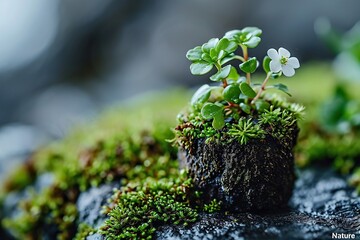 Wall Mural - green moss on the ground