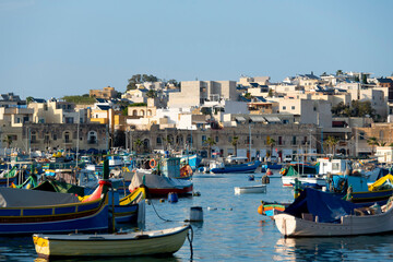 Wall Mural - Colorful Marsaxlokk Harbour - Malta