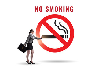 Sticker - Anti smoking concept with antismoking logo