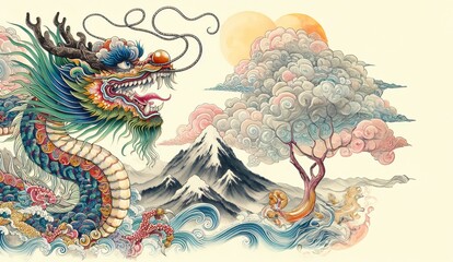  Chinese dragon illustration 