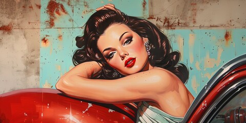 pin-up girl restro style image